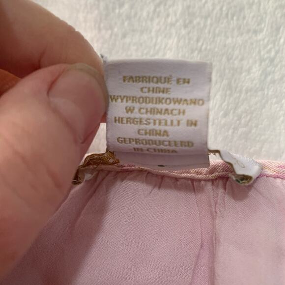 House of Harlow 1960 womens XS pink paisley smocked mini dress puff Ajay v neck - Picture 7 of 13